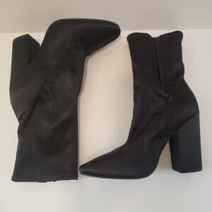 Kendall + Kylie Hailey Satin Ankle Boots Size 9M